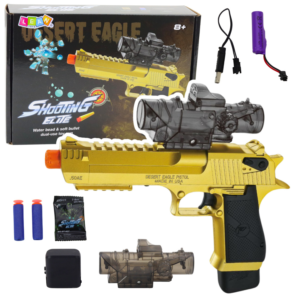 Jucarie - Pistol electric cu darturi aurii si bile din hidrogel [1]