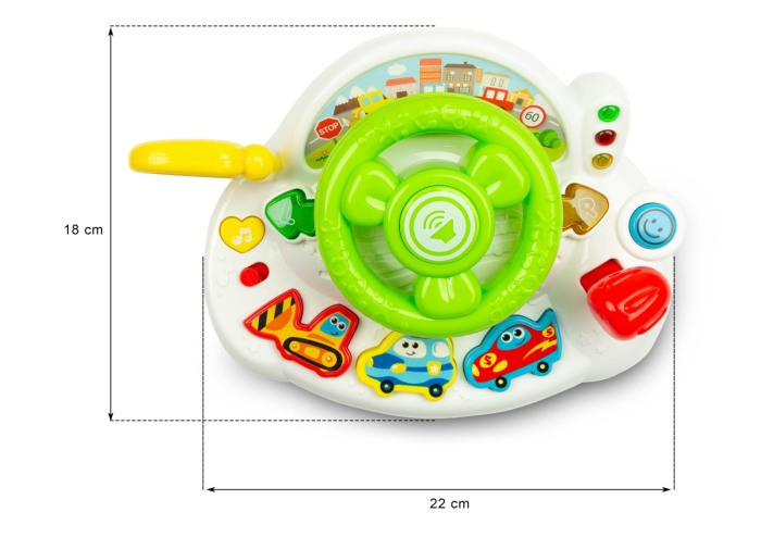 Jucarie volan educativ pentru copii - Steering Wheel, Multicolor, 18 luni + [5]