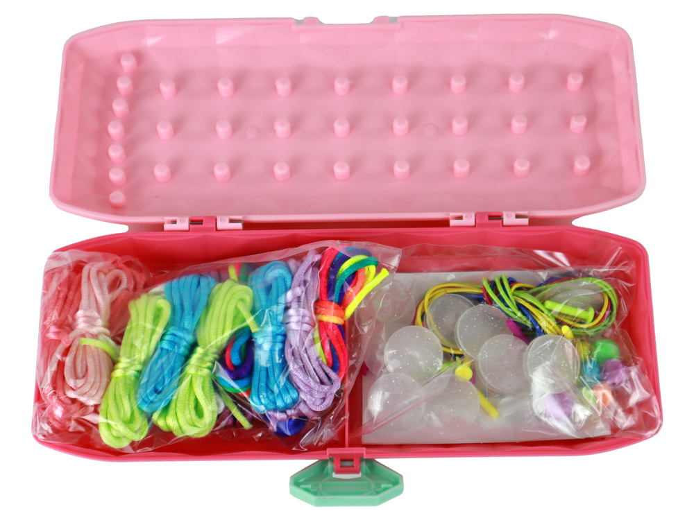 Kit pentru confecționarea bratarilor cutie roz [2]