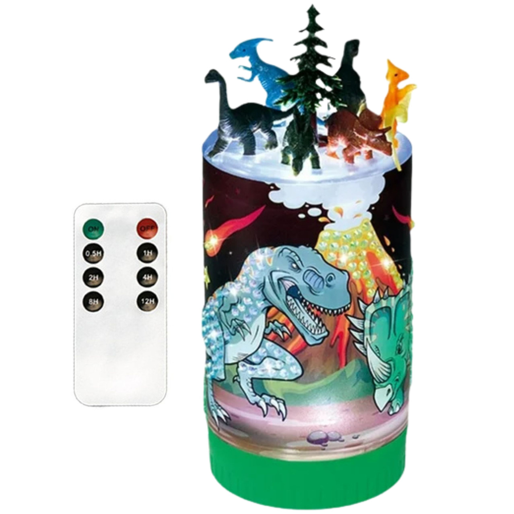 Lampa de veghe DIY Dinozauri cu telecomanda si set creativ, 3 ani+ [2]