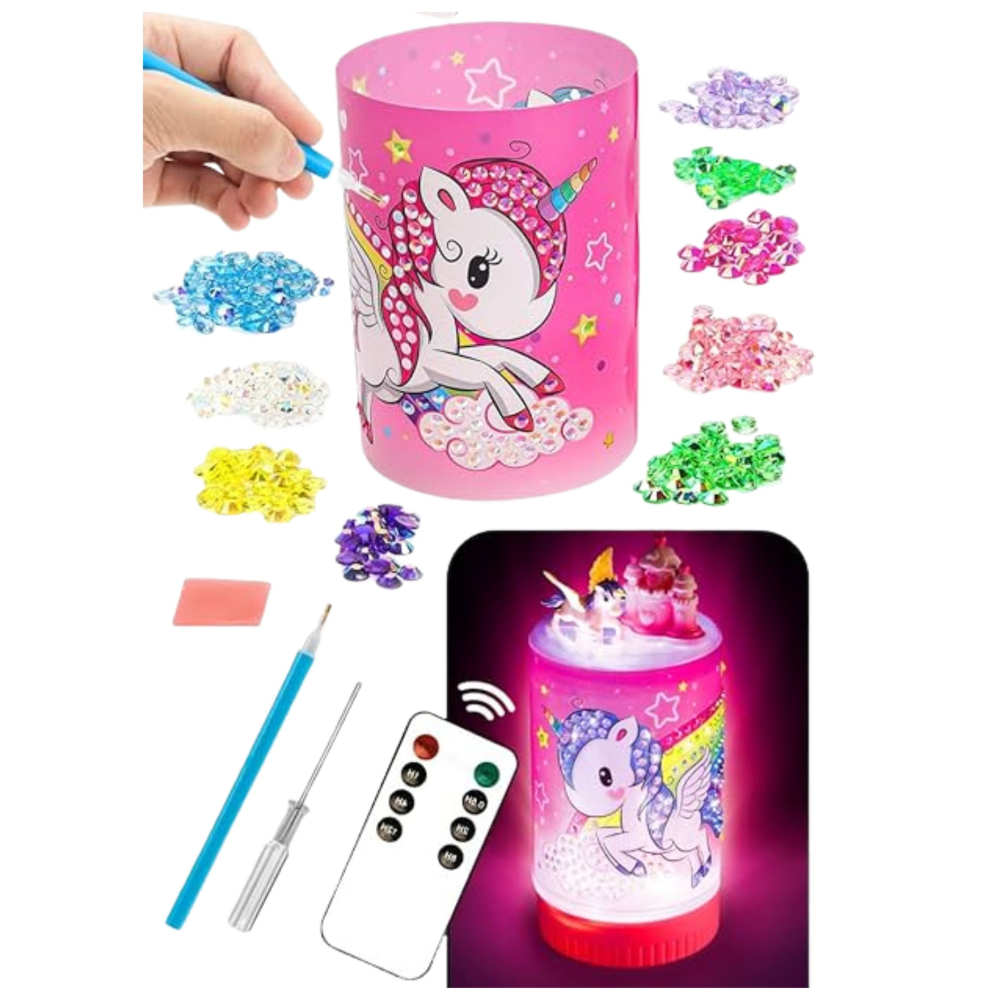 Lampa de veghe Unicorn in borcan Diamond Painting DIY, 3 ani+ [3]