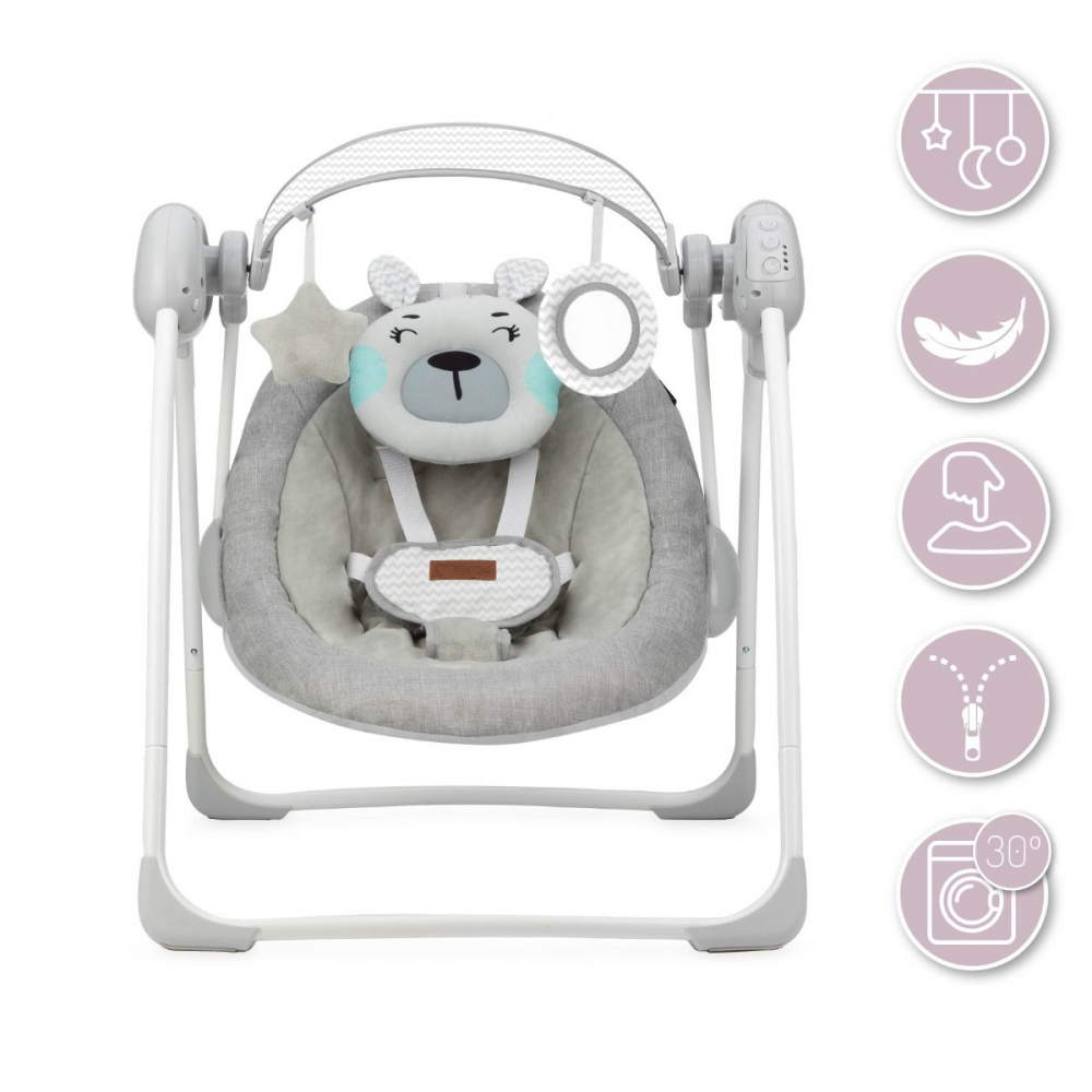 Leagan pentru bebelusi, MoMi LISS Bear, 5 viteze de balansare [5]