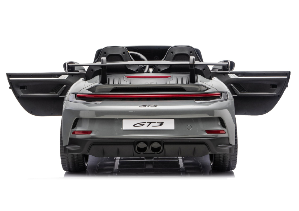 Masinuta Electrica Porsche GT3 24V, Gri, cu telecomanda, Roti EVA, Scaun Piele Ecologica, Lumini LED, MP3, USB, Bluetooth 3 ani+ [7]
