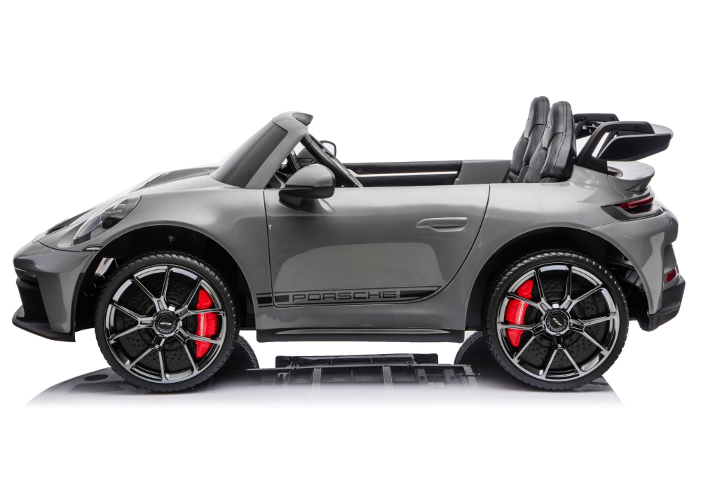 Masinuta Electrica Porsche GT3 24V, Gri, cu telecomanda, Roti EVA, Scaun Piele Ecologica, Lumini LED, MP3, USB, Bluetooth 3 ani+ [3]