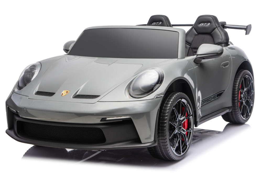 Masinuta Electrica Porsche GT3 24V, Gri, cu telecomanda, Roti EVA, Scaun Piele Ecologica, Lumini LED, MP3, USB, Bluetooth 3 ani+ [2]