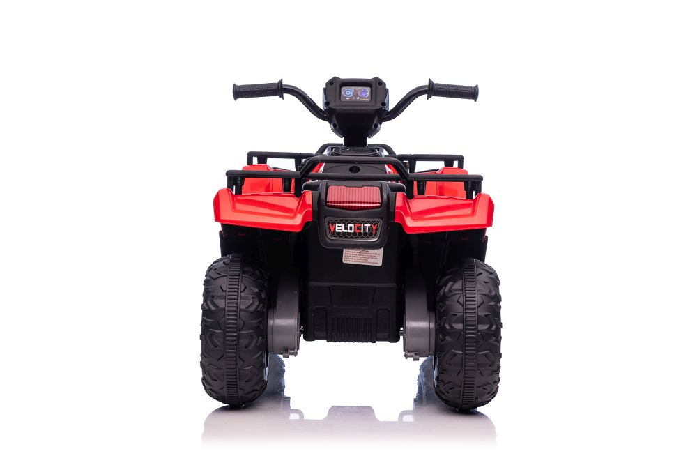 Quad electric JC915 Rosu pentru copii, cu Audio MP3, Lumini LED, Roti Plastic, pana la 1 ora de distractie, 3 ani+ [8]