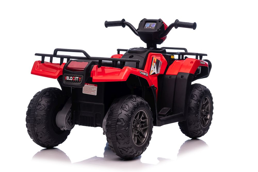 Quad electric JC915 Rosu pentru copii, cu Audio MP3, Lumini LED, Roti Plastic, pana la 1 ora de distractie, 3 ani+ [9]