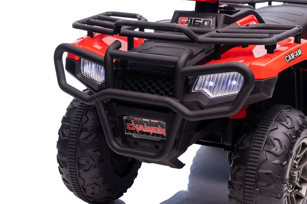Quad electric JC915 Rosu pentru copii, cu Audio MP3, Lumini LED, Roti Plastic, pana la 1 ora de distractie, 3 ani+ [13]