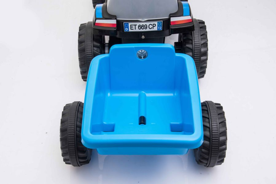 Tractor Electric cu Remorca A009 Albastru, 3 ani+ [11]