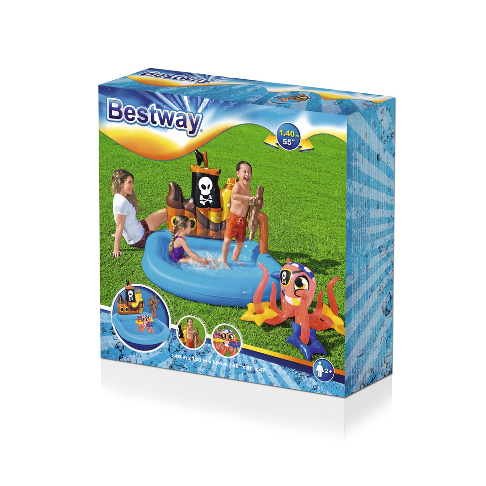 Loc de joaca gonflabil cu piscina si accesorii pentru copii – 140x130x104 cm, Bestway [2]