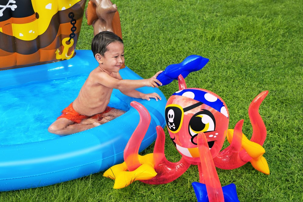 Loc de joaca gonflabil cu piscina si accesorii pentru copii – 140x130x104 cm, Bestway [3]