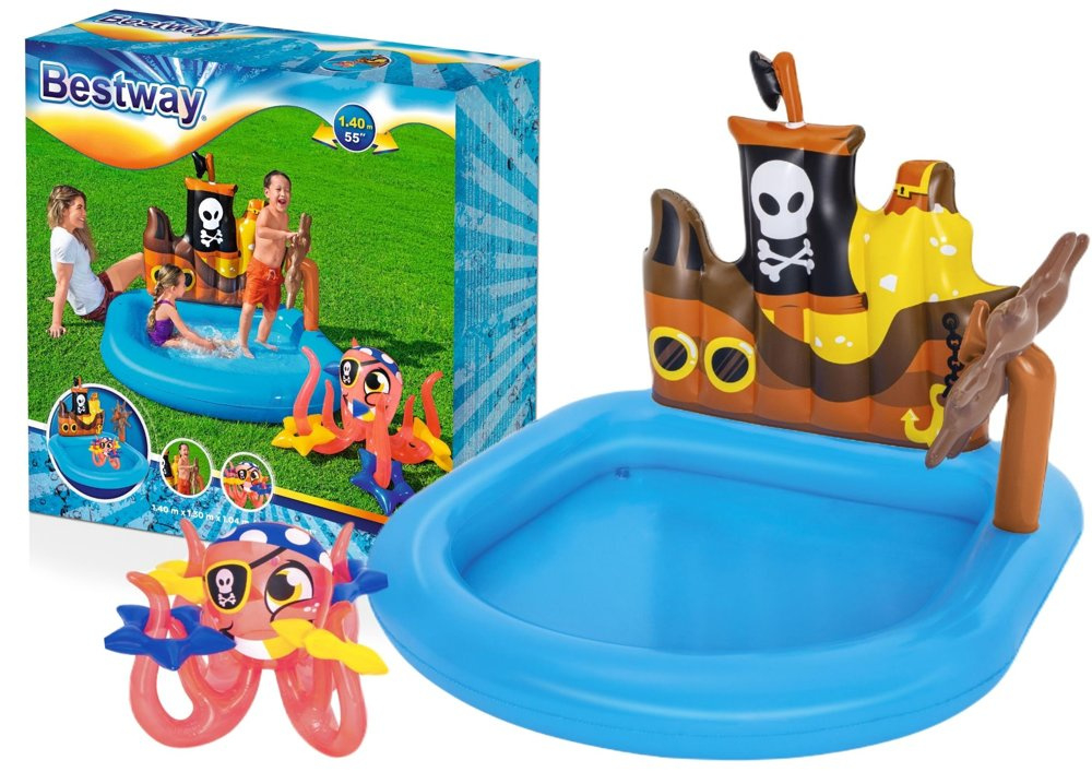 Loc de joaca gonflabil cu piscina si accesorii pentru copii – 140x130x104 cm, Bestway [9]