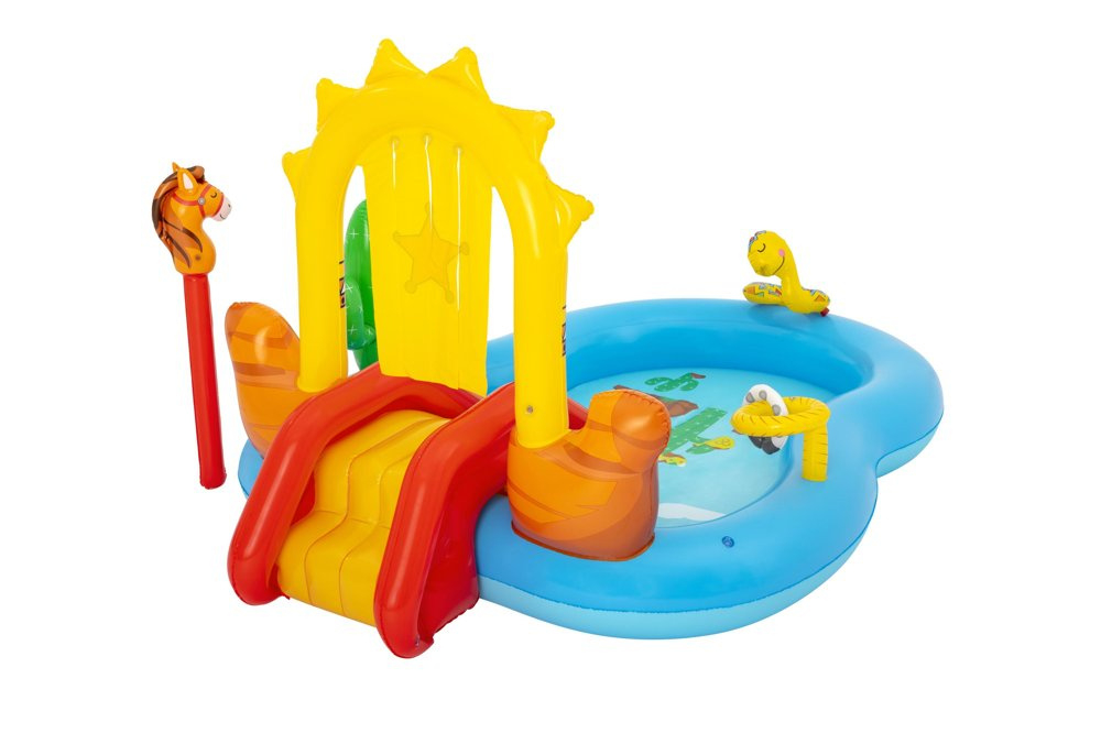Loc joaca gonflabil copii 264x188x140 cm cu piscina si tobogan Bestway [6]