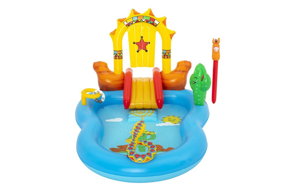 Loc joaca gonflabil copii 264x188x140 cm cu piscina si tobogan Bestway [4]
