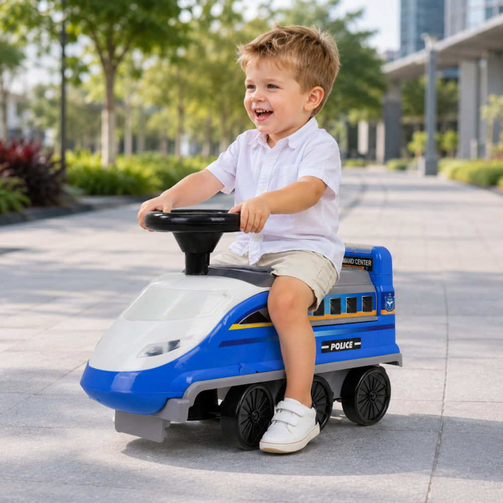 Locomotiva pentru copii interactiva 2in1 Ride-On Police 3 ani+ [7]