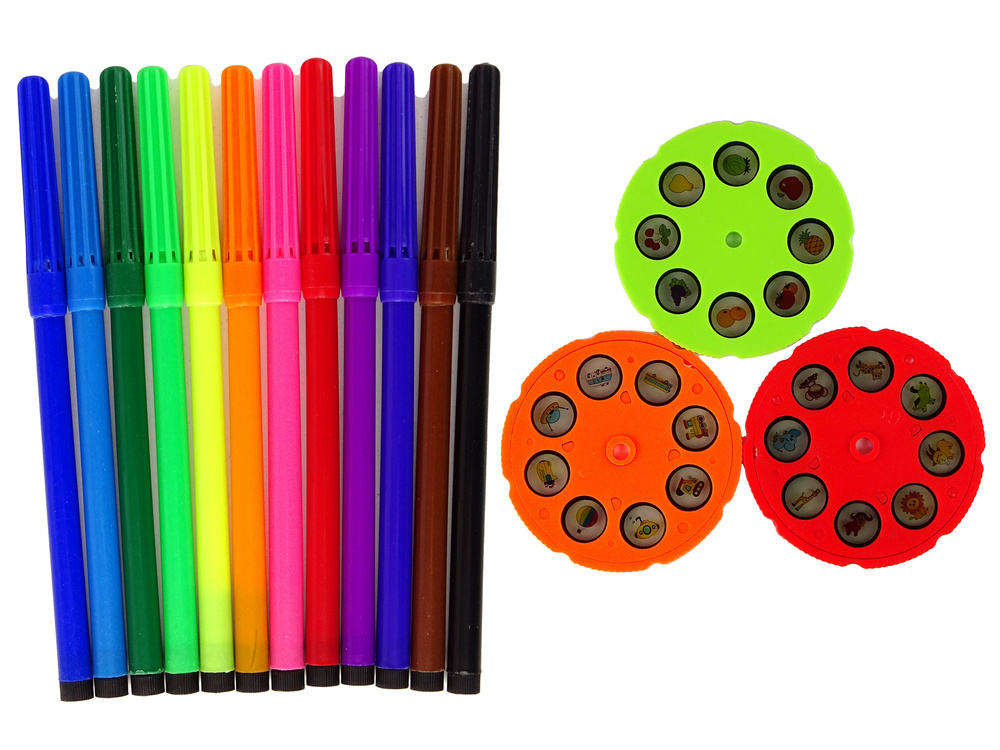 Masa de desen cu proiector si sertar roz - set creativ copii 3+ [3]