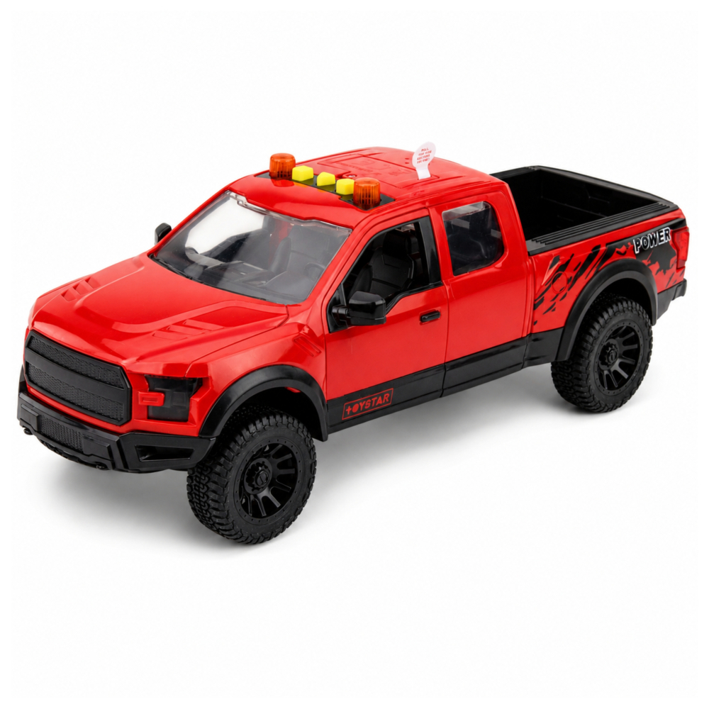 Masina Pickup LEAN Toys cu Portiere Mobile Lumini si Sunete, 1:12, Rosu, 3 ani+ [3]