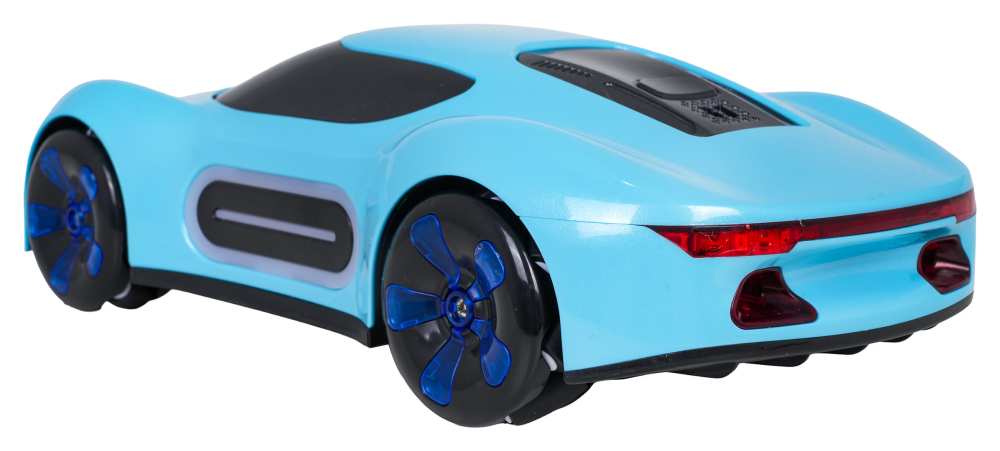Masina cu Telecomanda si Ceas, Functie Fum, Drift si Lumini, Albastra [3]