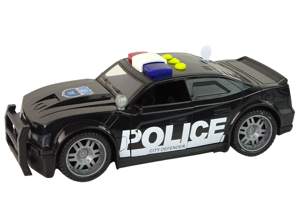 Masina de Politie 1:14 cu Lumini si Sunete, Usi Deschizabile, Propulsie prin Frictiune, Neagra, 3 Ani+ [2]