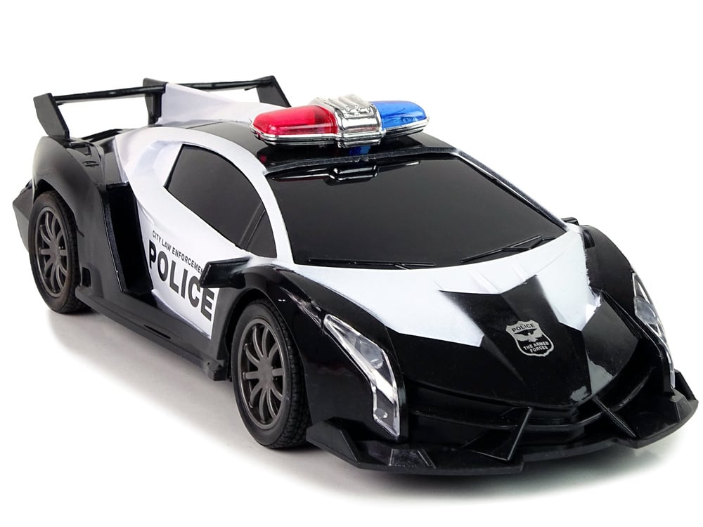 Masina de Politie cu Telecomanda R/C 1:16 Neagra cu Lumini LED [3]