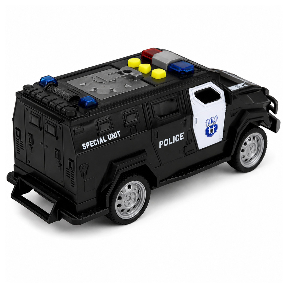Masina de politie Unitatea Speciala 1:32, cu lumini si sunete, negru-alb, 3 ani+ [3]