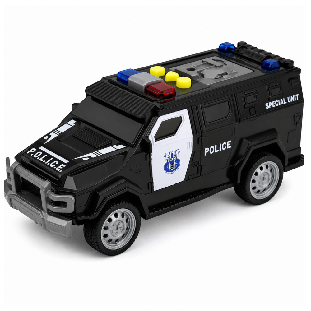 Masina de politie Unitatea Speciala 1:32, cu lumini si sunete, negru-alb, 3 ani+ [2]