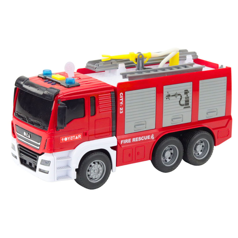 Masina de pompieri cu frictiune, functie apa, lumini si sunete [2]