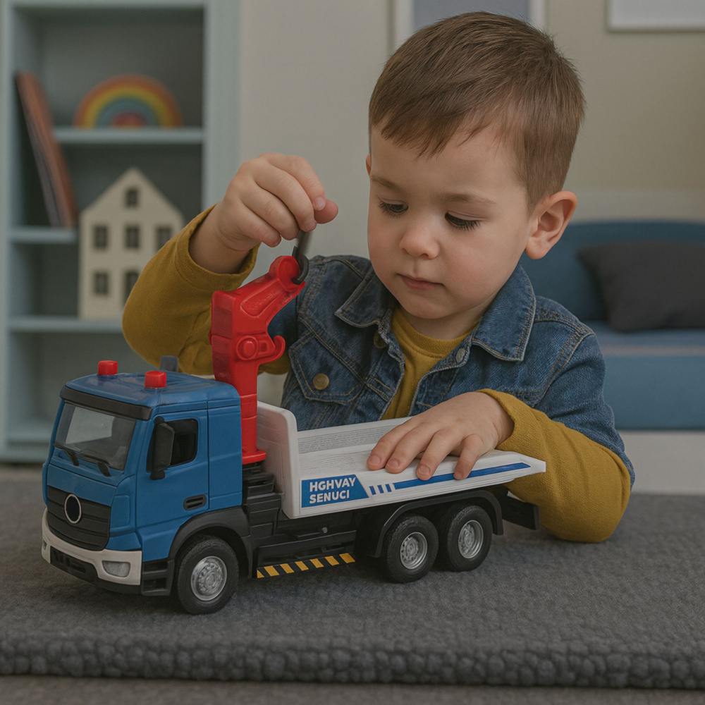 Masina de Tractare cu Brat Mobil Cabina Metalica Lumini si Sunete [5]