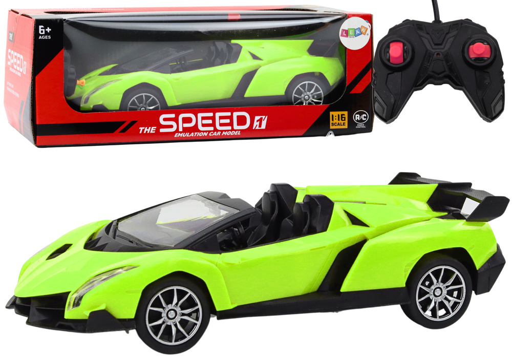 masinuta-sport-rc-1-18-verde-lumini-roti-cauciuc-Bebelul [1]