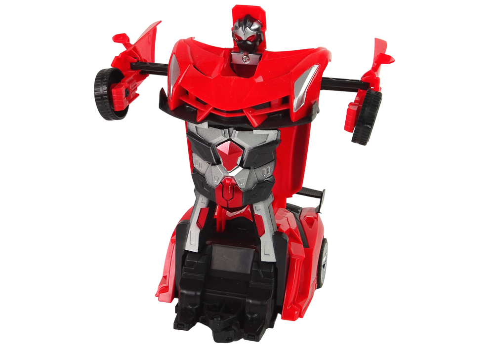 Masina Robot 2 in 1 LEAN Toys cu telecomanda R/C, lumini, sunete, drift, rotire 360°, Rosu, 6 ani+ [3]