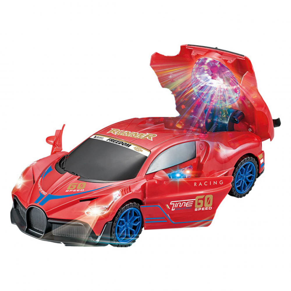masina-sport-led-rotatie-360-lumini-sunete-rosie-Bebelul [3]