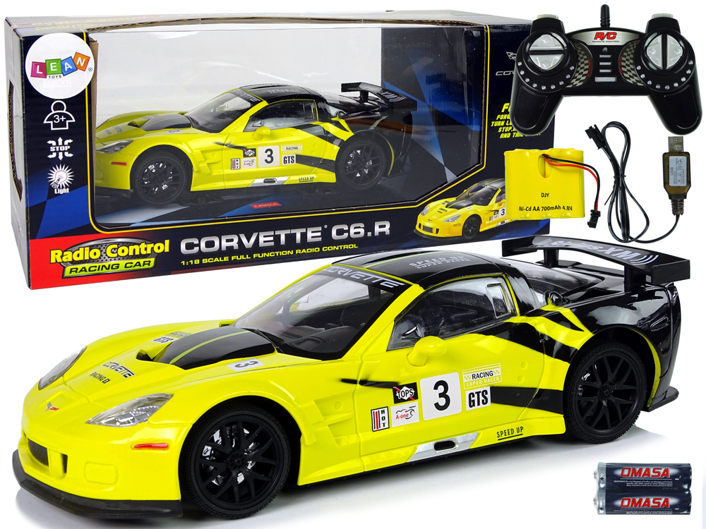 masinuta-rc-corvette-c6r-galbena-lumini-1-18-Bebelul [3]
