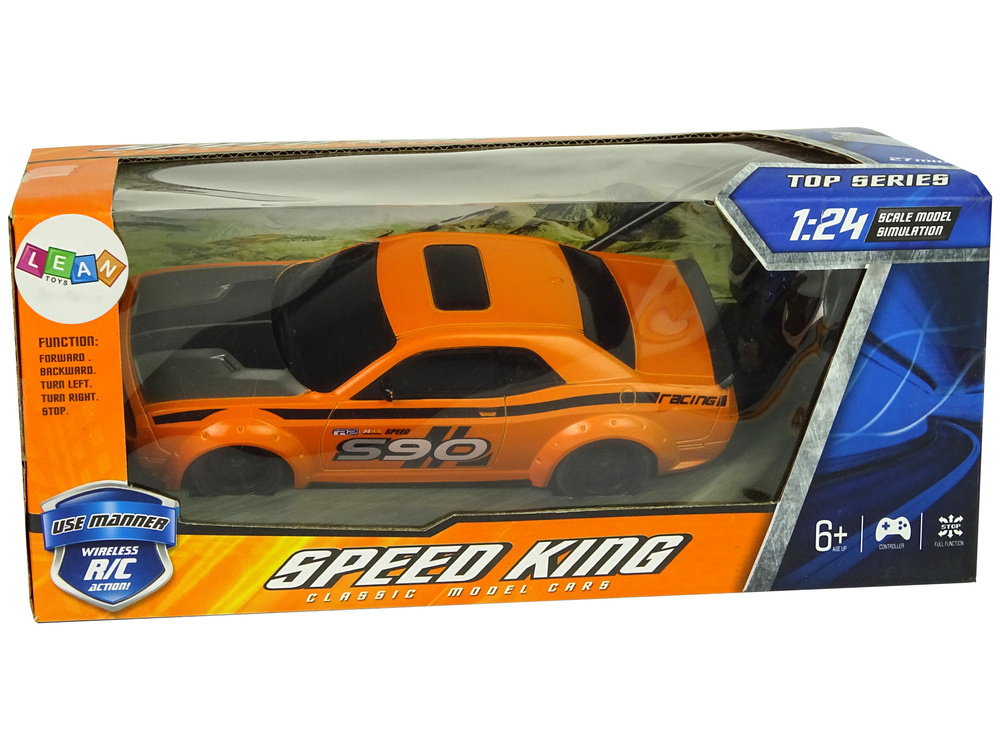 Masina Sport cu Telecomanda RC 1:24 Racing Orange  [7]