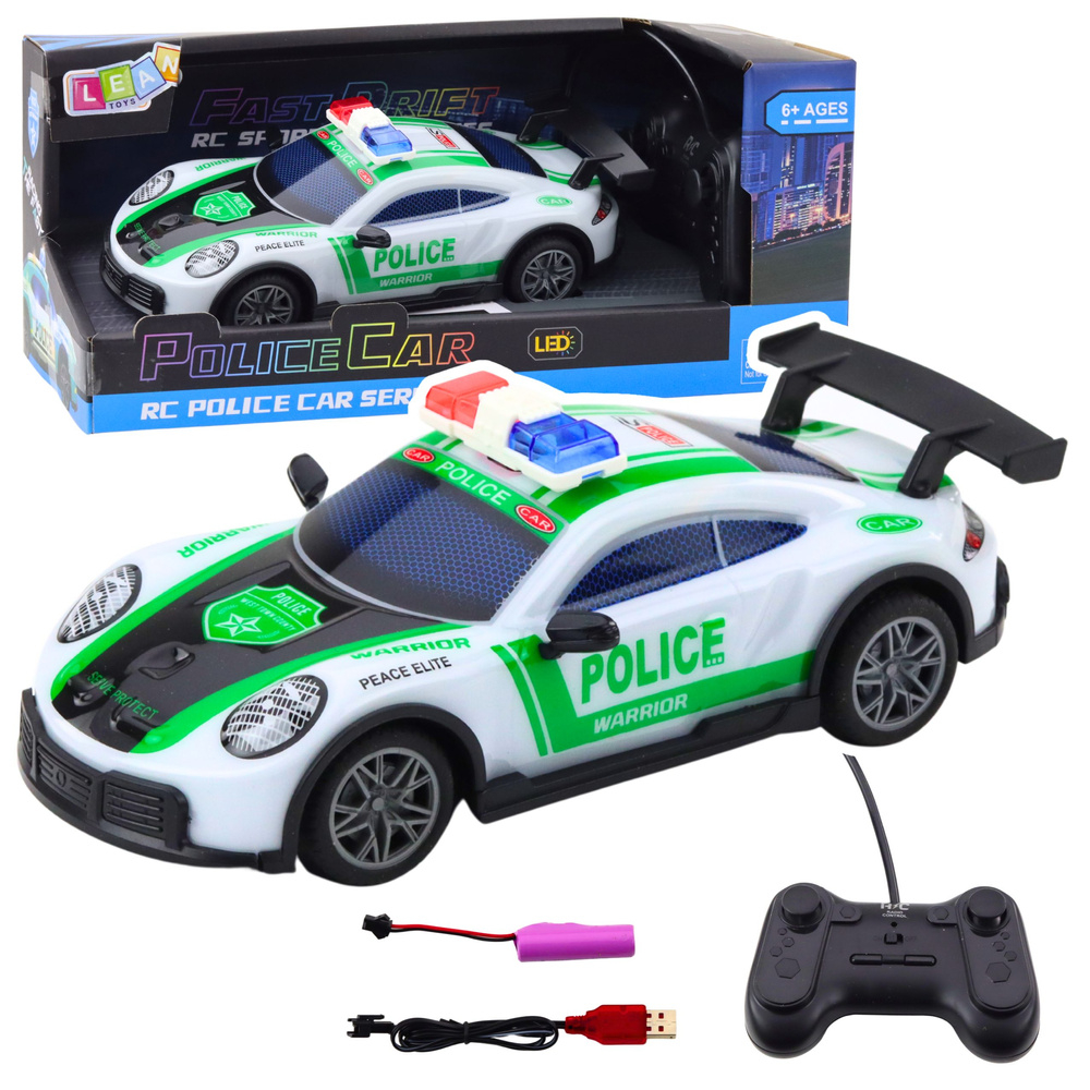 Mașină sport de poliție RC Drift cu lumini LED 1:22 [1]