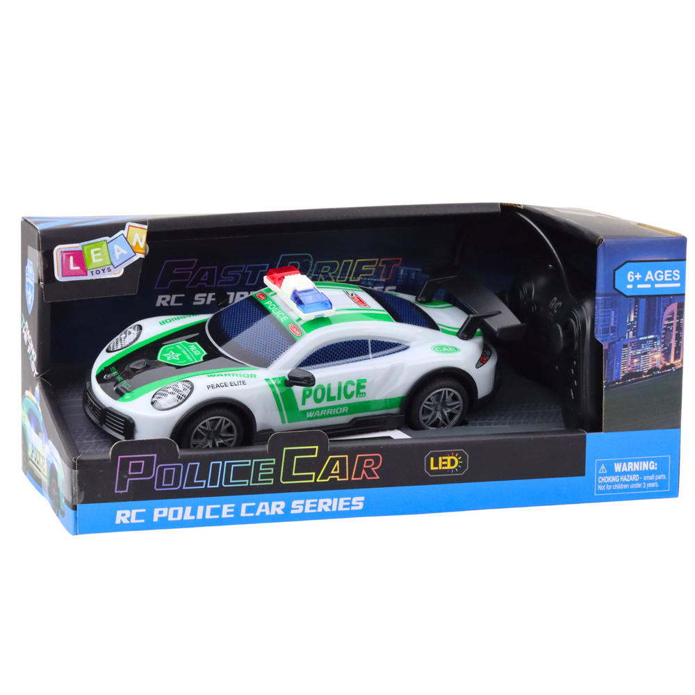 Masinuta de Politie cu Telecomanda RC Drift, Scara 1:22, Lumini LED, 6 ani+ [5]