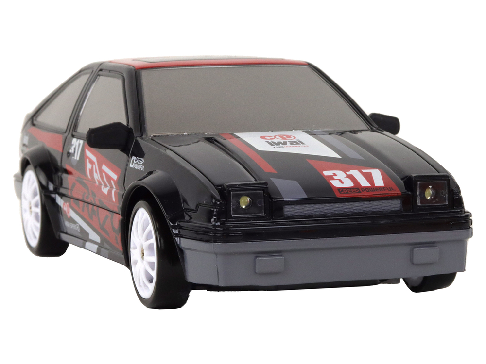 Masina Sport R/C 1:24 Neagra cu roti de schimb [5]