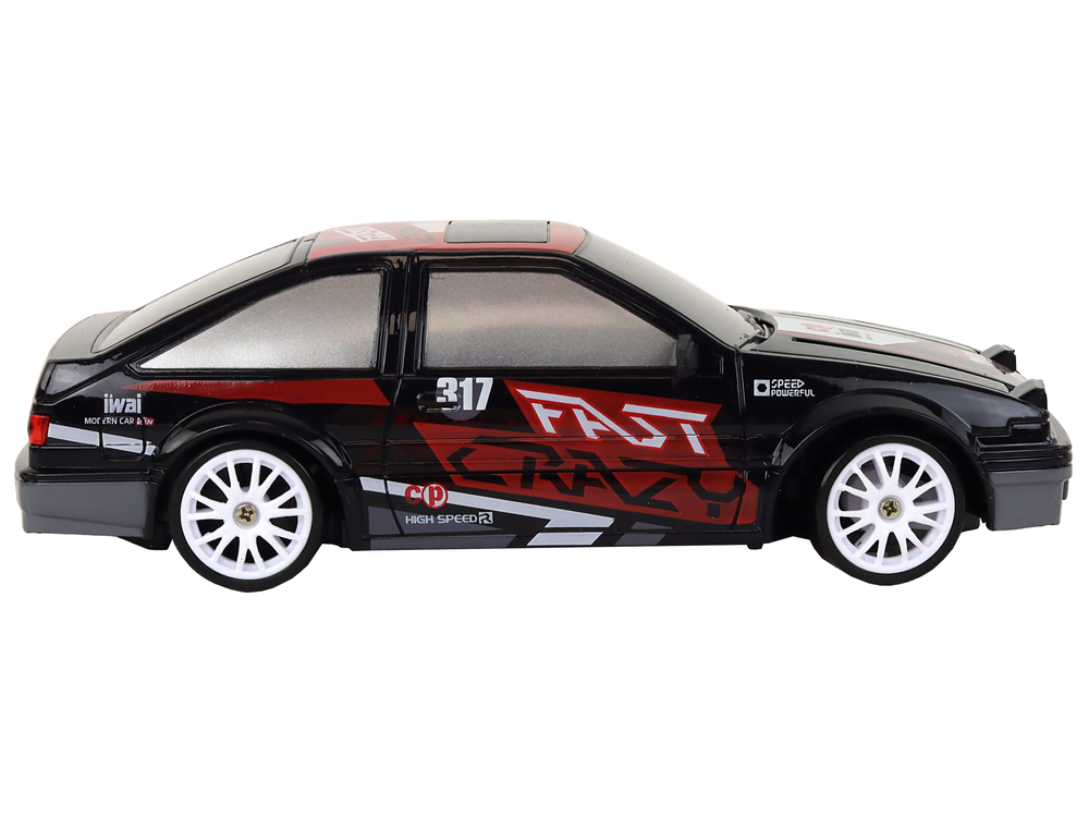 Masina Sport R/C 1:24 Neagra cu roti de schimb [4]