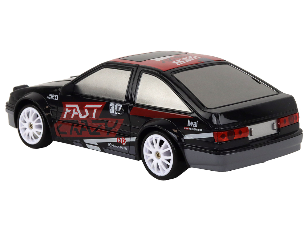 Masina Sport R/C 1:24 Neagra cu roti de schimb [3]