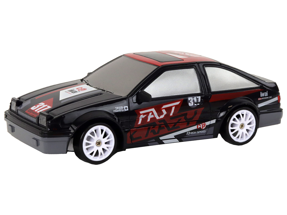 Masina Sport R/C 1:24 Neagra cu roti de schimb [2]