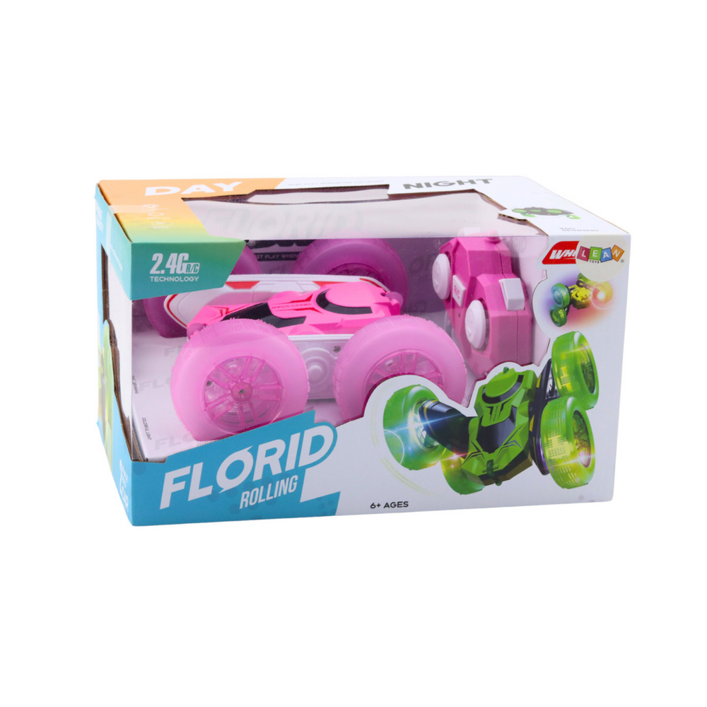 masinuta-acrobatica-rc-360-roz-led-telecomanda-Bebelul [5]