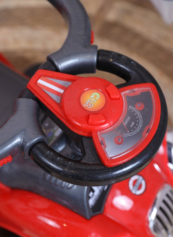 Masinuta copii RIDE-ON 3 in 1 Mega Car cu maner parental, bara protectie si spatiu depozitare, copertina protectie solara, rosu, 18 luni - 5 ani, max. 23 kg [7]
