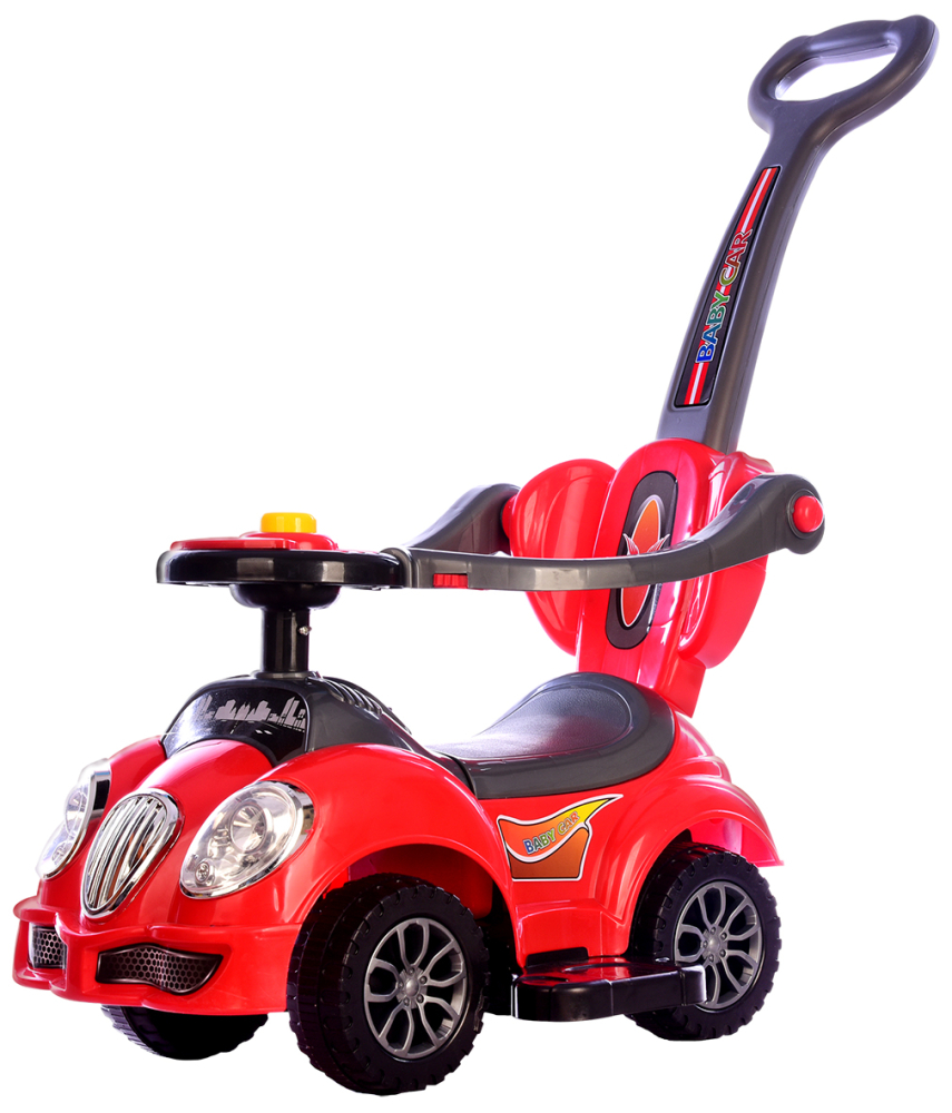 Masinuta copii RIDE-ON 3 in 1 Mega Car cu maner parental, bara protectie si spatiu depozitare, copertina protectie solara, rosu, 18 luni - 5 ani, max. 23 kg [3]