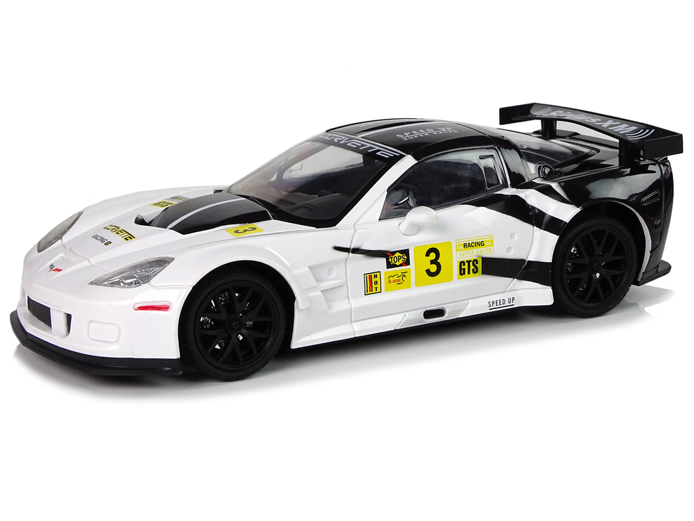 Masinuta cu telecomanda Corvette C6.R White 1:18, 8 ani+ [2]