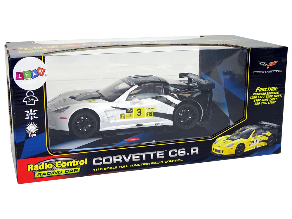 Masinuta cu telecomanda Corvette C6.R White 1:18, 8 ani+ [8]