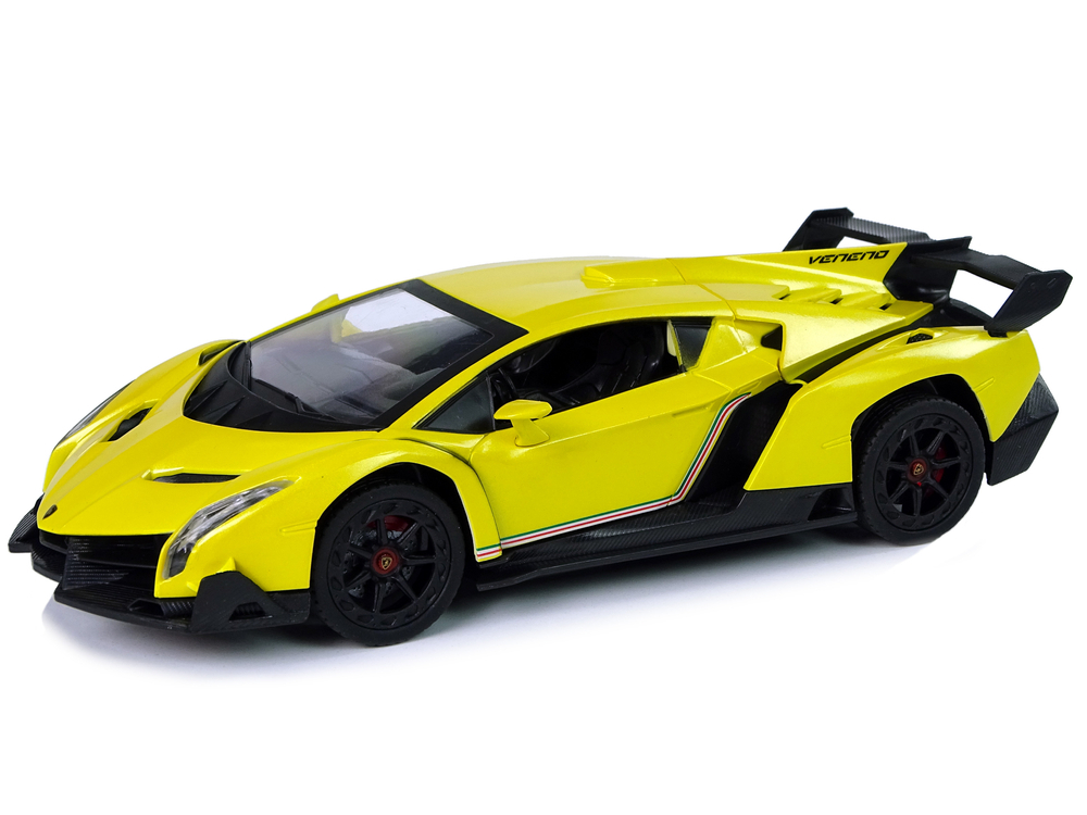 Masinuta cu telecomanda Lamborghini Veneno Galben 2.4G volan sunete lumini 1:24, 3 ani+ [2]