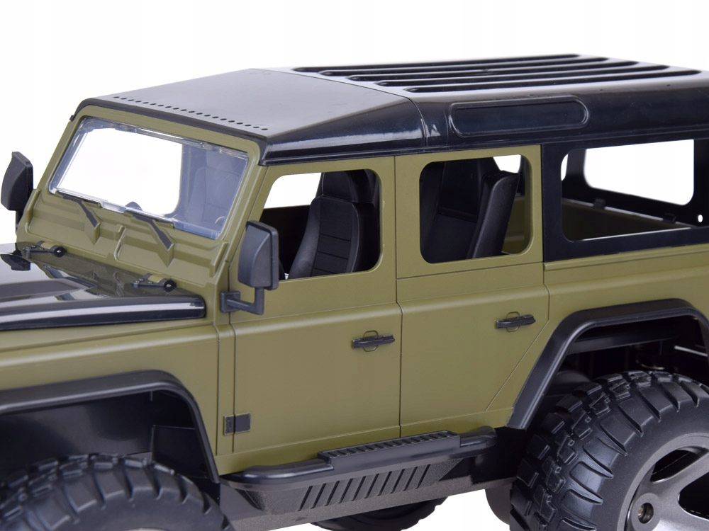Masinuta cu Telecomanda Land Rover Defender 110, Licenta Oficiala, Scara 1:14, 2.4 GHz, Faruri LED, Verde Militar, 6 Ani+ [8]