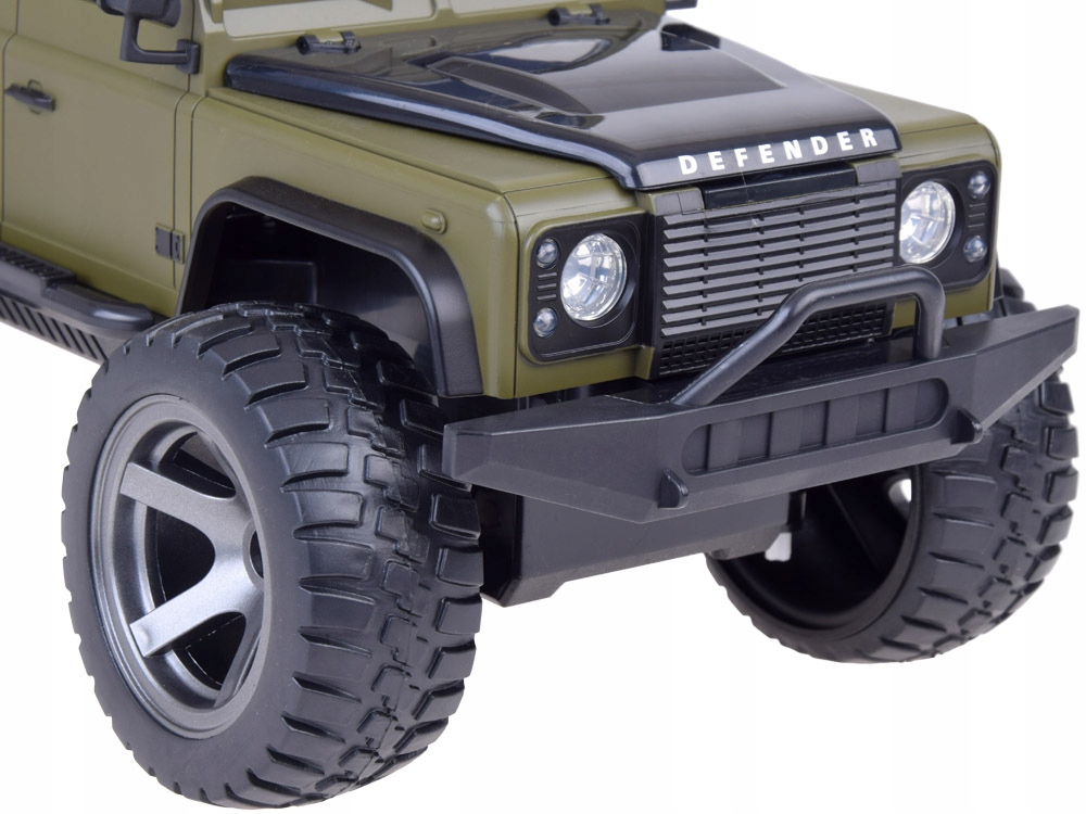 Masinuta cu Telecomanda Land Rover Defender 110, Licenta Oficiala, Scara 1:14, 2.4 GHz, Faruri LED, Verde Militar, 6 Ani+ [7]