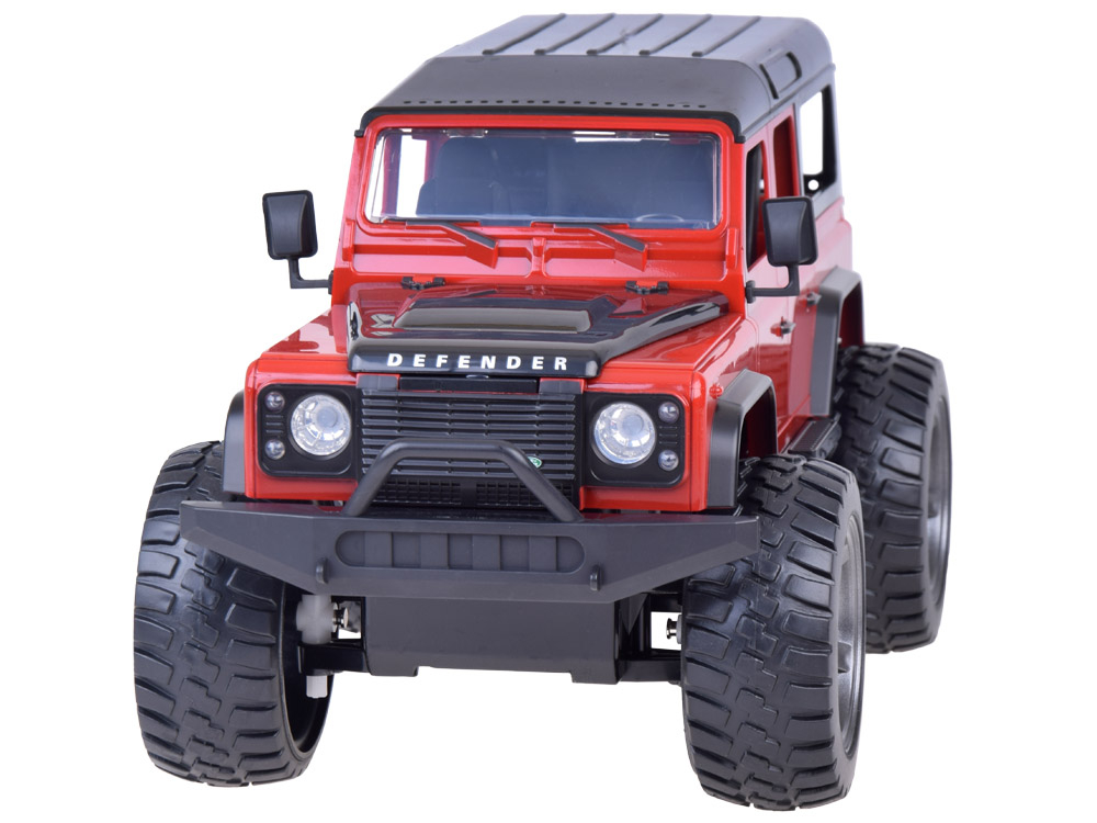Masinuta cu Telecomanda Land Rover Defender 110, Licenta Oficiala, Scara 1:14, 2.4 GHz, Faruri LED, rosu, 6 Ani+ [6]