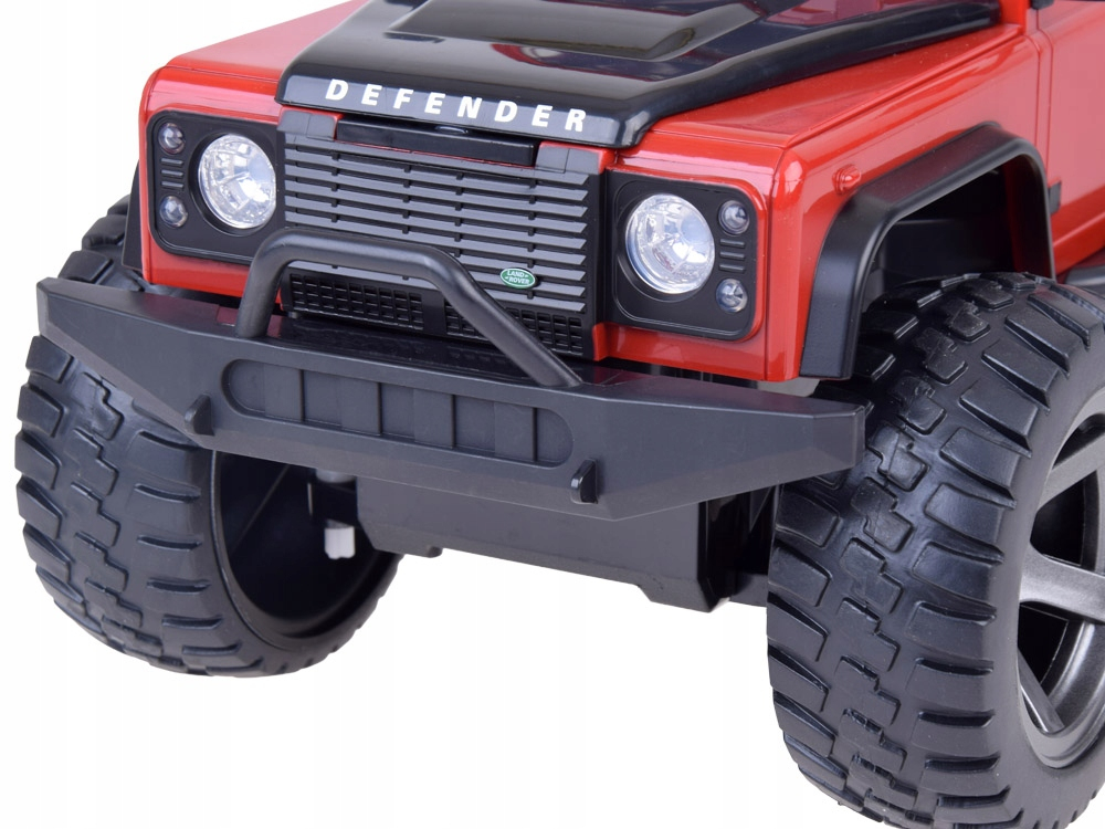 Masinuta cu Telecomanda Land Rover Defender 110, Licenta Oficiala, Scara 1:14, 2.4 GHz, Faruri LED, rosu, 6 Ani+ [7]