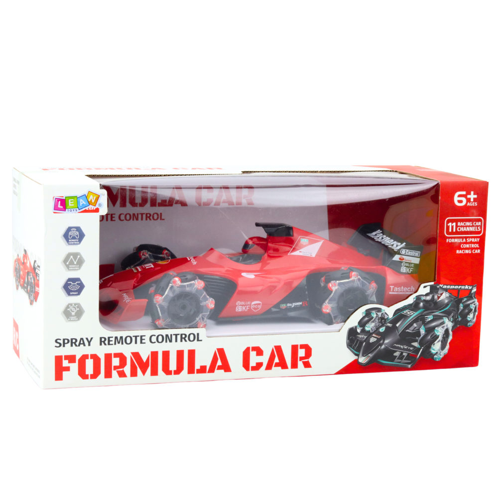 Masinuta cu telecomanda Race Car cu efect de fum si lumini LED Rosu, 6 ani+ [5]
